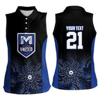 Basketball Custom Melbourne Women Sleeveless Polo Shirt Simple Australian Dot Art - Aussie Hoodie