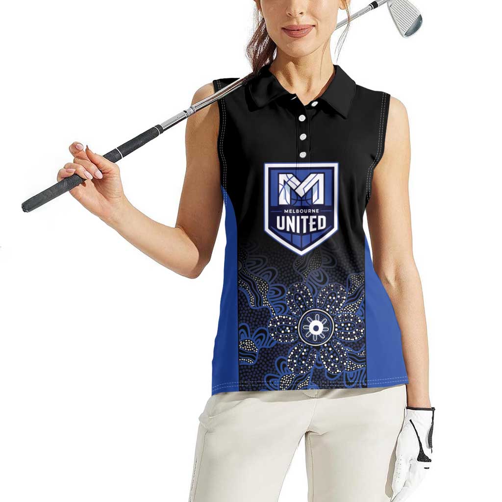 Basketball Custom Melbourne Women Sleeveless Polo Shirt Simple Australian Dot Art - Aussie Hoodie