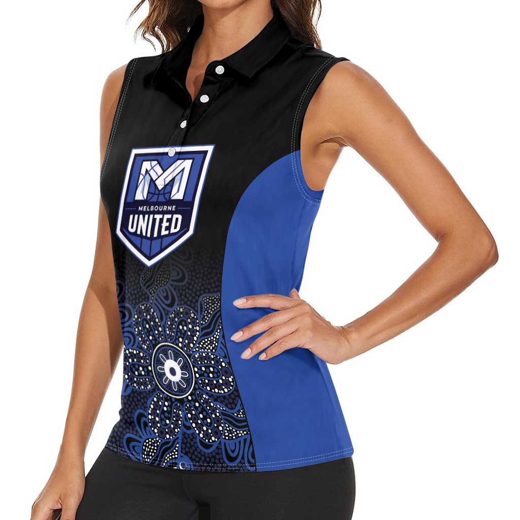Basketball Custom Melbourne Women Sleeveless Polo Shirt Simple Australian Dot Art - Aussie Hoodie