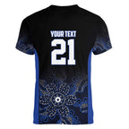 Basketball Custom Melbourne Women V-Neck T-Shirt Simple Australian Dot Art - Aussie Hoodie
