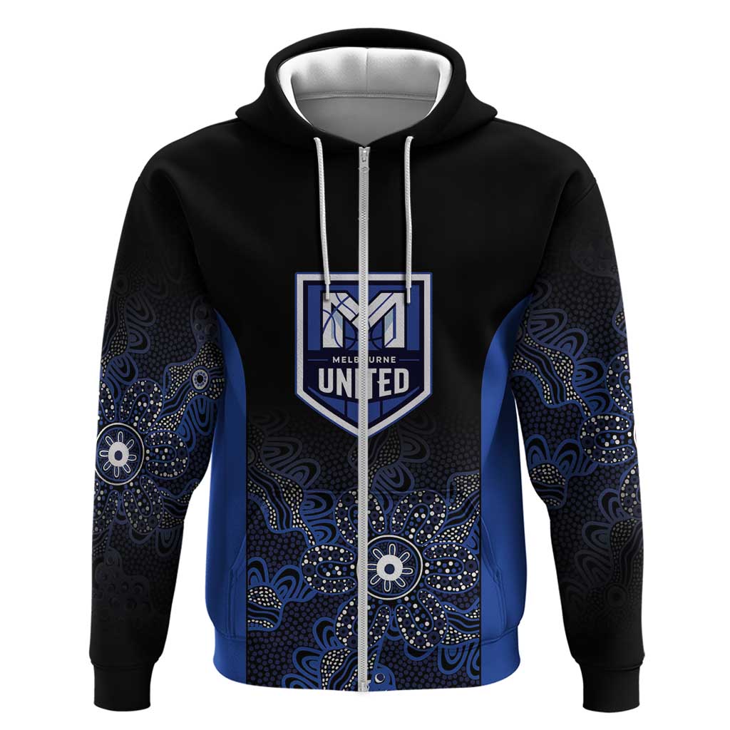 Basketball Custom Melbourne Zip Hoodie Simple Australian Dot Art - Aussie Hoodie