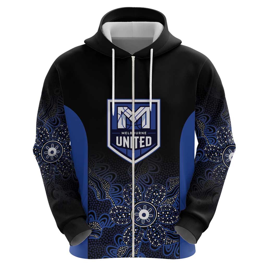 Basketball Custom Melbourne Zip Hoodie Simple Australian Dot Art - Aussie Hoodie