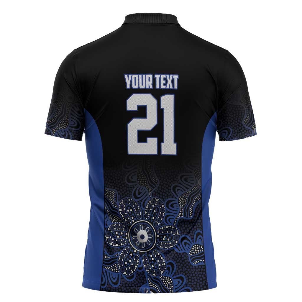 Basketball Custom Melbourne Zipper Polo Shirt Simple Australian Dot Art - Aussie Hoodie