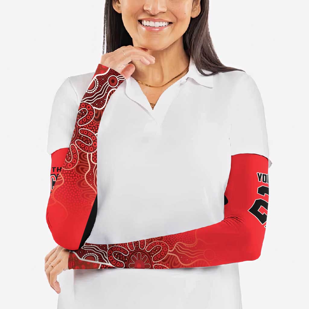 Basketball Custom Perth Arm Sleeves Simple Australian Dot Art - Aussie Hoodie