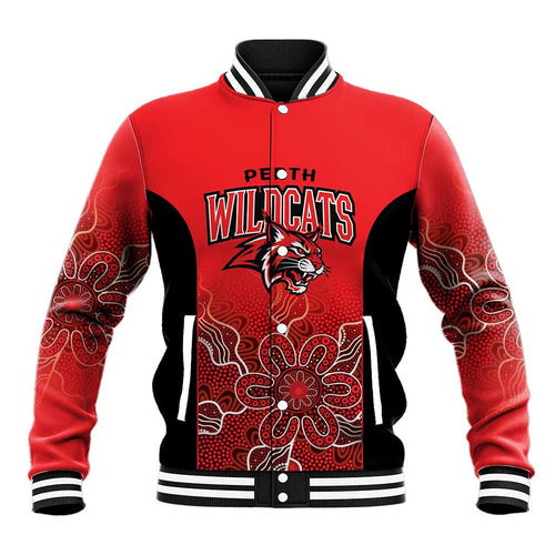Basketball Custom Perth Baseball Jacket Simple Australian Dot Art - Aussie Hoodie