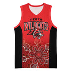 Basketball Custom Perth Basketball Jersey Simple Australian Dot Art - Aussie Hoodie