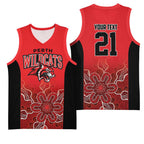 Basketball Custom Perth Basketball Jersey Simple Australian Dot Art - Aussie Hoodie