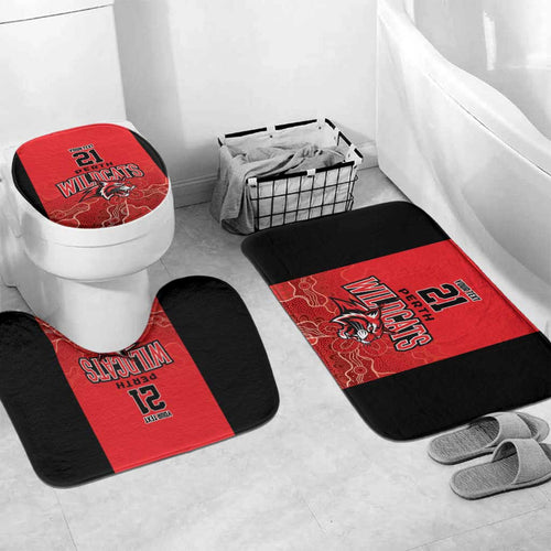 Basketball Custom Perth Bathroom Set Simple Australian Dot Art - Aussie Hoodie