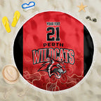 Basketball Custom Perth Beach Blanket Simple Australian Dot Art - Aussie Hoodie