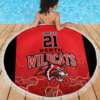 Basketball Custom Perth Beach Blanket Simple Australian Dot Art - Aussie Hoodie