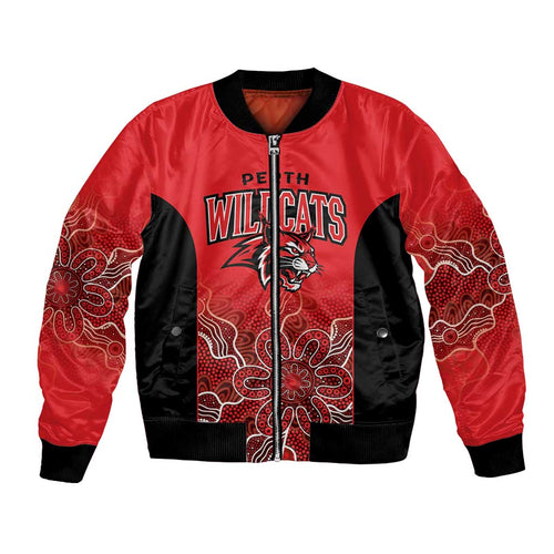 Basketball Custom Perth Bomber Jacket Simple Australian Dot Art - Aussie Hoodie