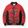 Basketball Custom Perth Bomber Puffer Jacket Simple Australian Dot Art - Aussie Hoodie