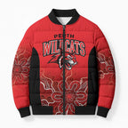 Basketball Custom Perth Bomber Puffer Jacket Simple Australian Dot Art - Aussie Hoodie