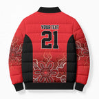 Basketball Custom Perth Bomber Puffer Jacket Simple Australian Dot Art - Aussie Hoodie