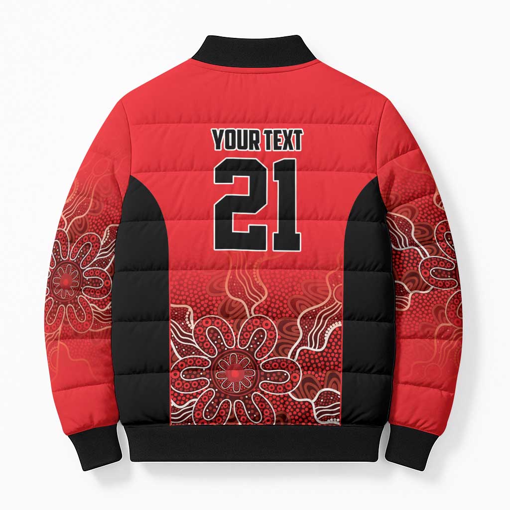 Basketball Custom Perth Bomber Puffer Jacket Simple Australian Dot Art - Aussie Hoodie