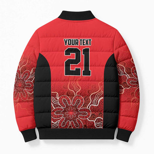 Basketball Custom Perth Bomber Puffer Jacket Simple Australian Dot Art - Aussie Hoodie