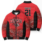 Basketball Custom Perth Bomber Puffer Jacket Simple Australian Dot Art - Aussie Hoodie