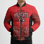 Basketball Custom Perth Bomber Puffer Jacket Simple Australian Dot Art - Aussie Hoodie