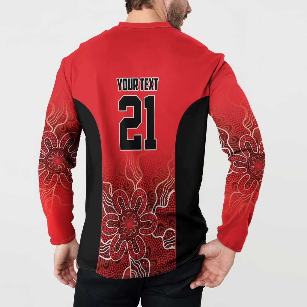 Basketball Custom Perth Button Sweatshirt Simple Australian Dot Art - Aussie Hoodie