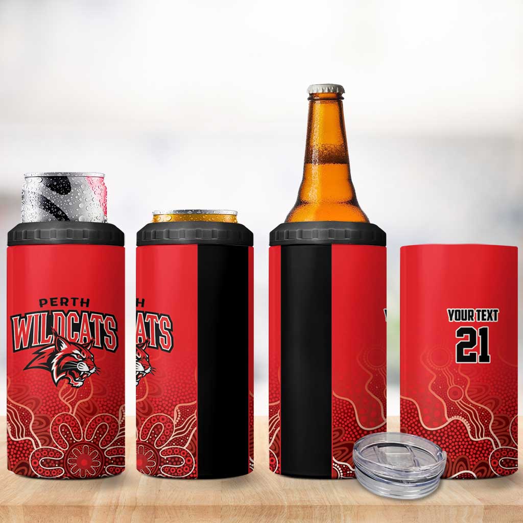 Basketball Custom Perth 4 in 1 Can Cooler Tumbler Simple Australian Dot Art - Aussie Hoodie