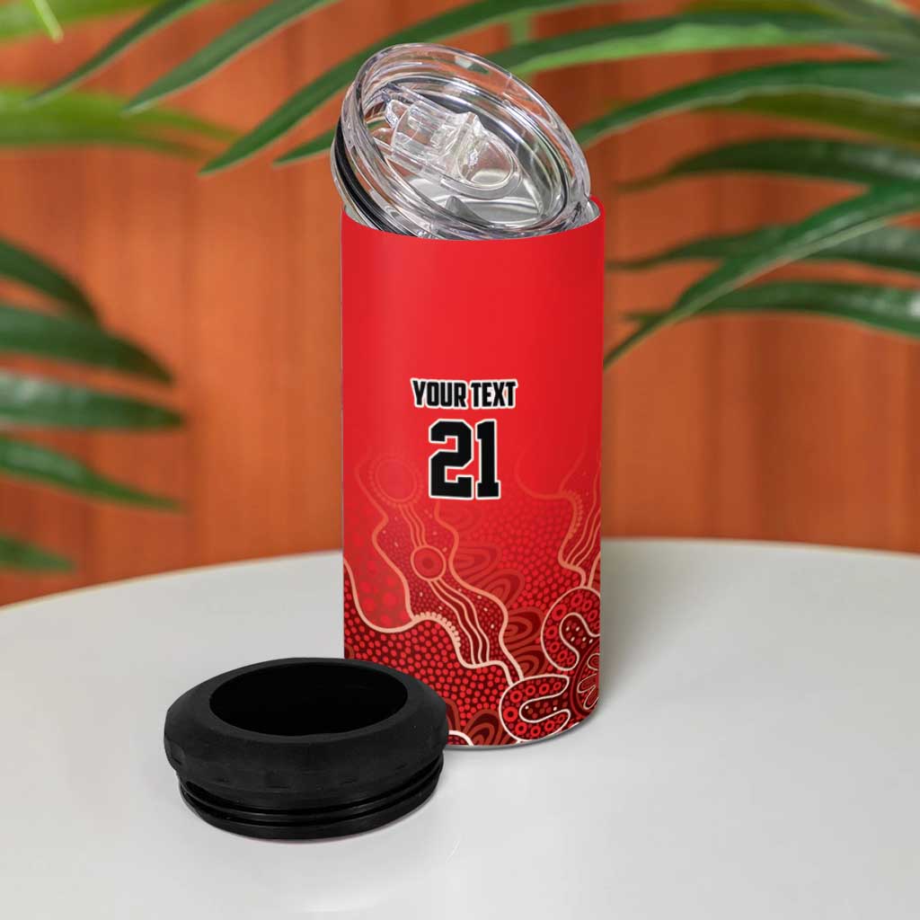 Basketball Custom Perth 4 in 1 Can Cooler Tumbler Simple Australian Dot Art - Aussie Hoodie