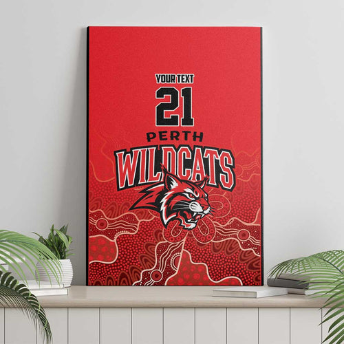 Basketball Custom Perth Canvas Wall Art Simple Australian Dot Art - Aussie Hoodie