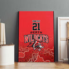 Basketball Custom Perth Canvas Wall Art Simple Australian Dot Art - Aussie Hoodie