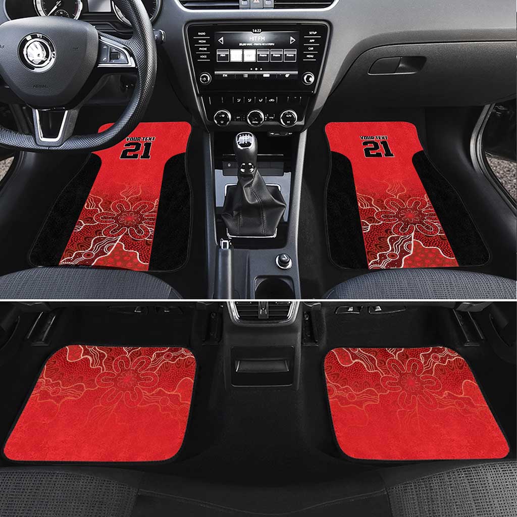 Basketball Custom Perth Car Mats Simple Australian Dot Art - Aussie Hoodie