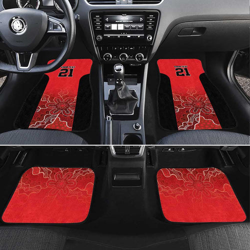Basketball Custom Perth Car Mats Simple Australian Dot Art - Aussie Hoodie
