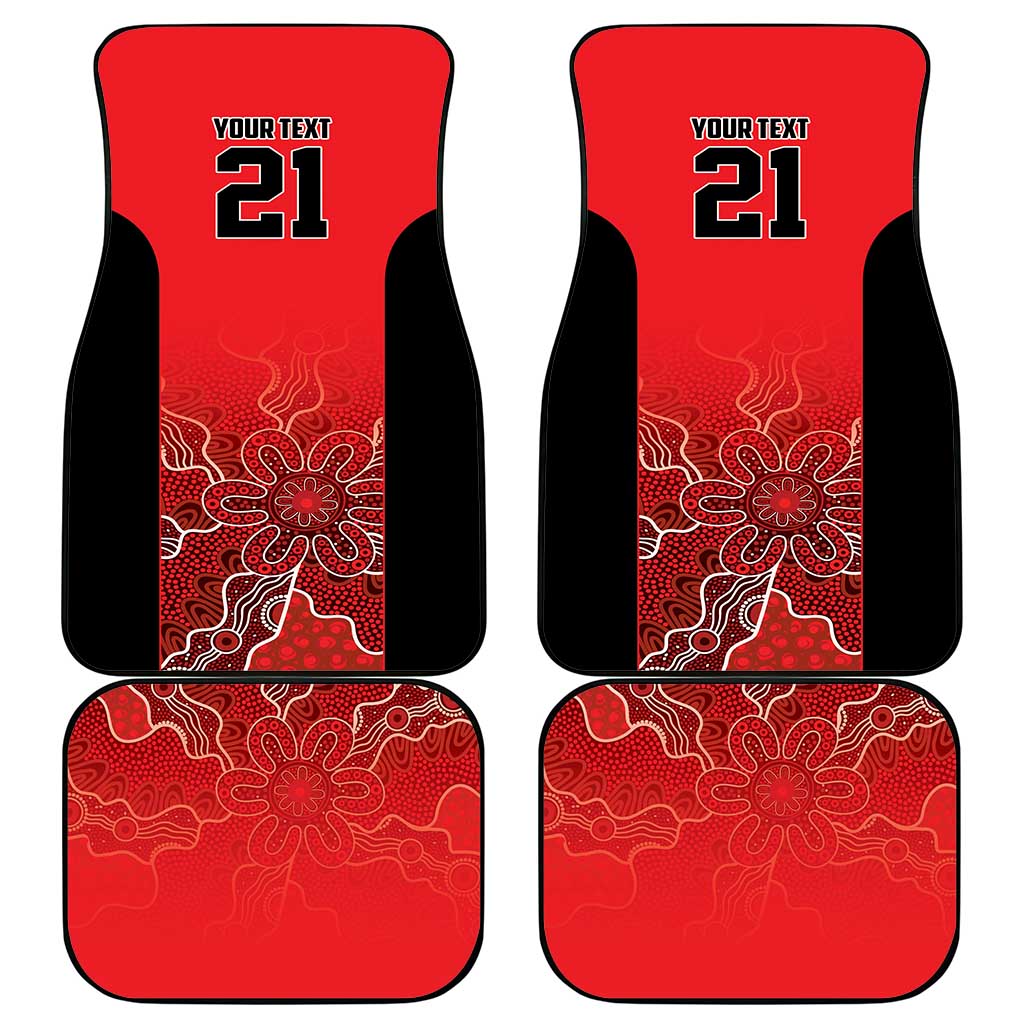 Basketball Custom Perth Car Mats Simple Australian Dot Art - Aussie Hoodie