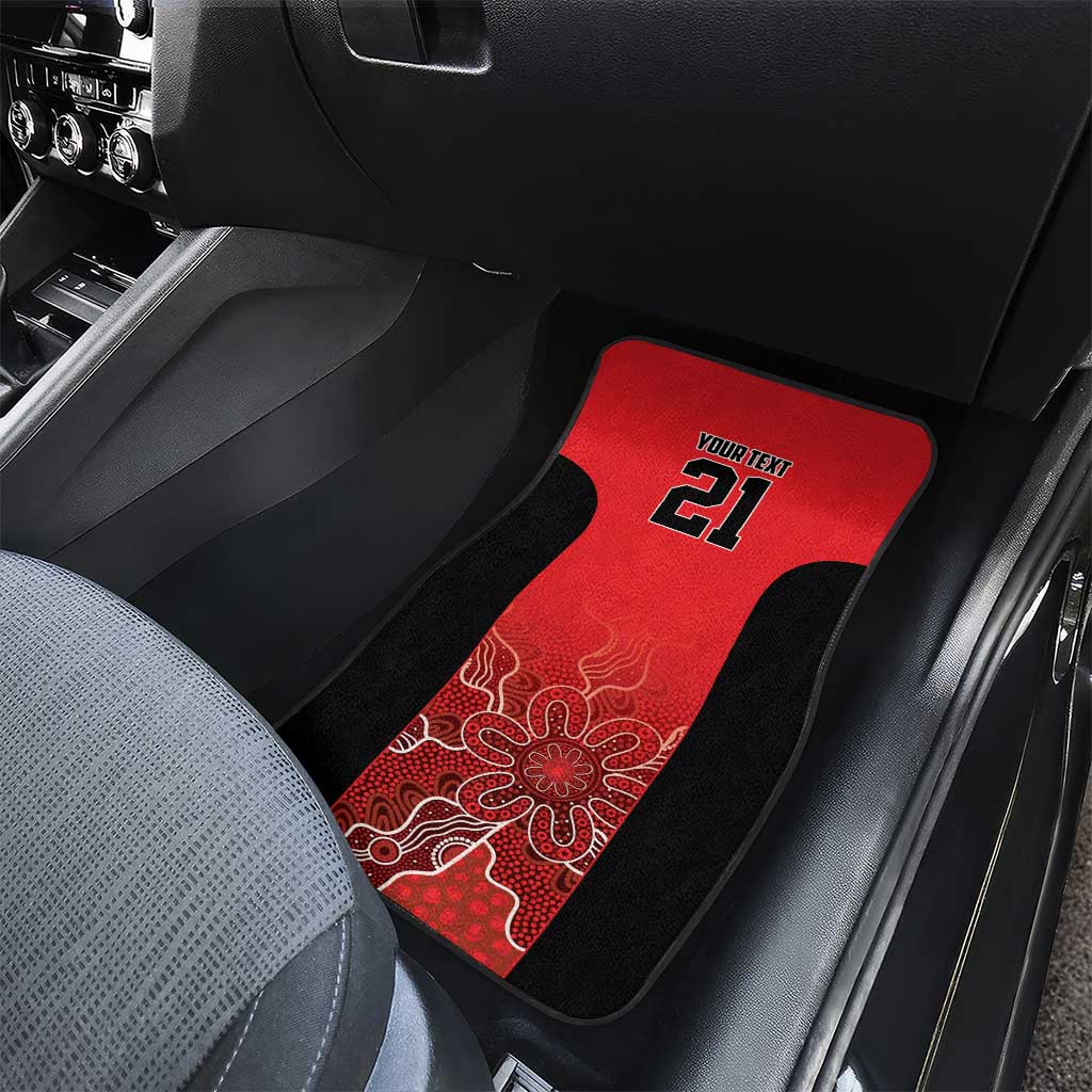 Basketball Custom Perth Car Mats Simple Australian Dot Art - Aussie Hoodie