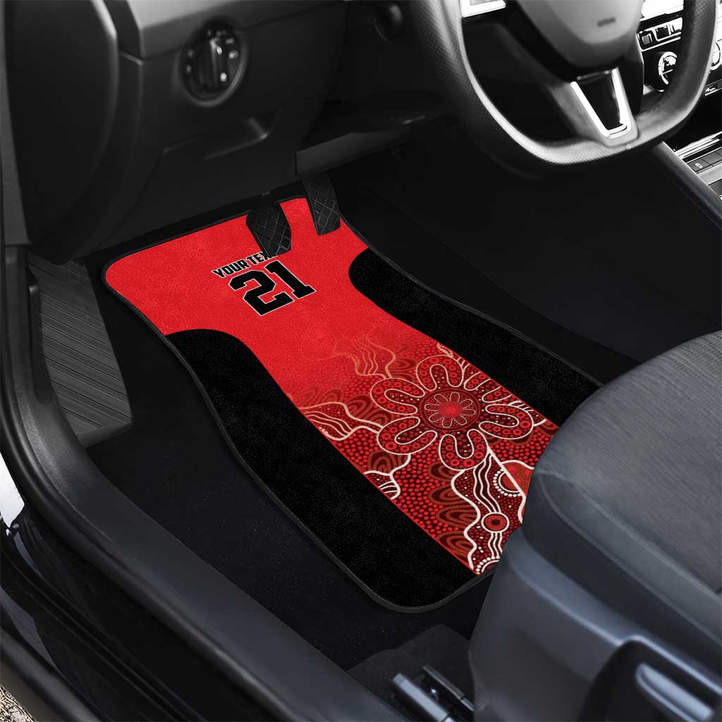 Basketball Custom Perth Car Mats Simple Australian Dot Art - Aussie Hoodie