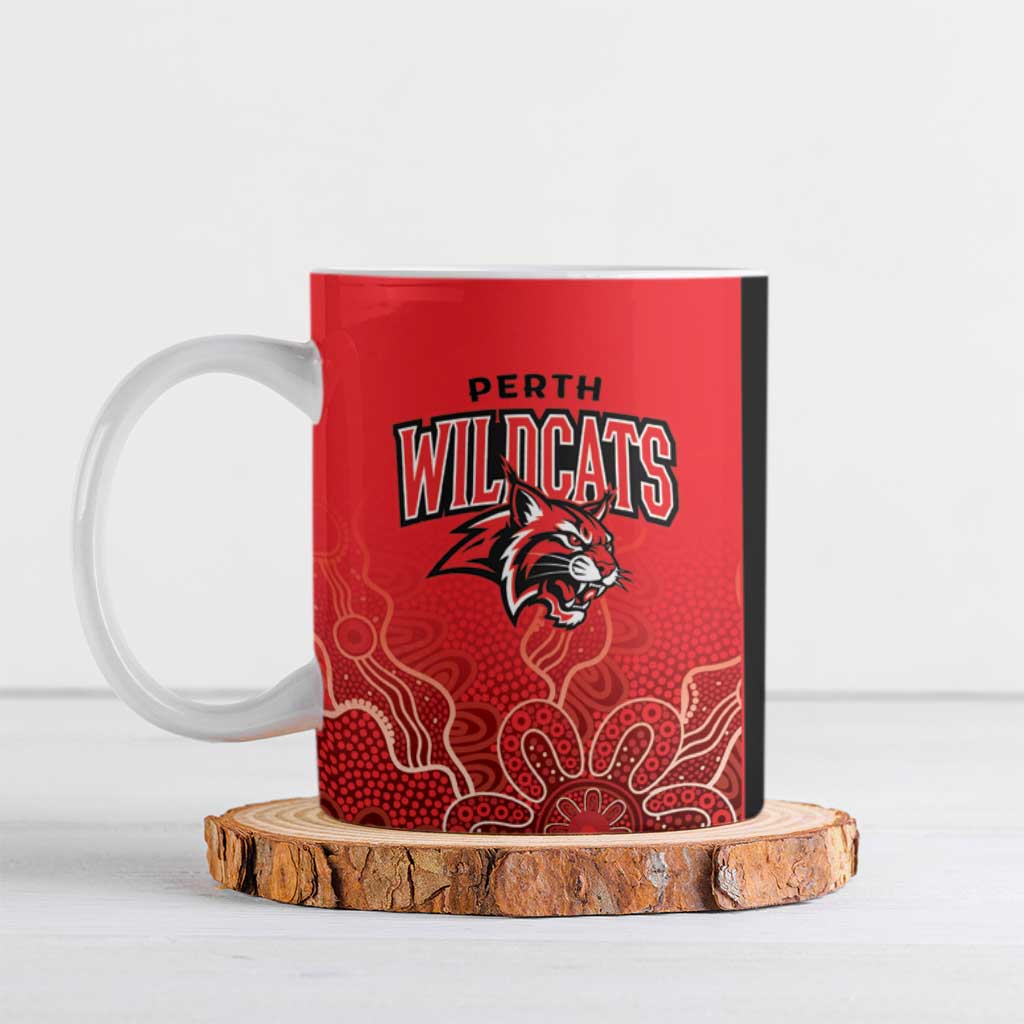 Basketball Custom Perth Ceramic Mug Simple Australian Dot Art - Aussie Hoodie
