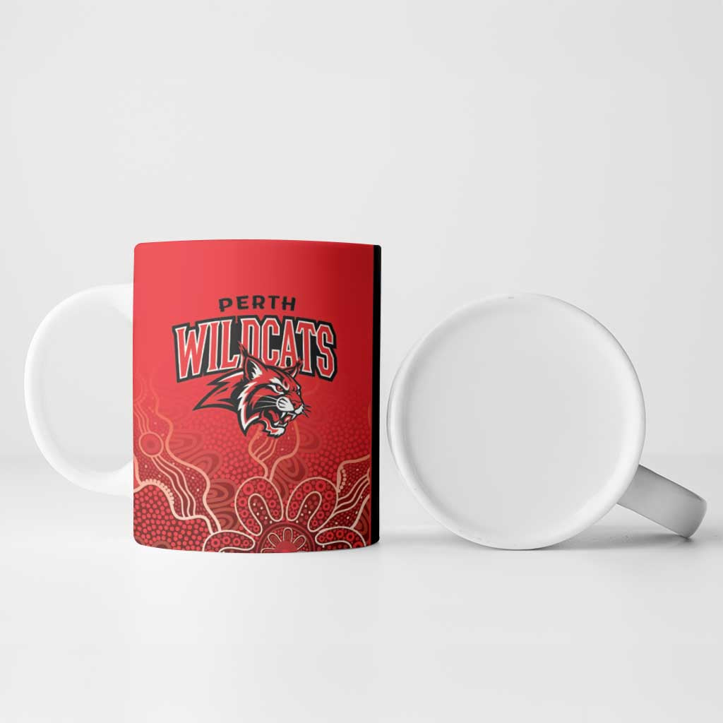 Basketball Custom Perth Ceramic Mug Simple Australian Dot Art - Aussie Hoodie