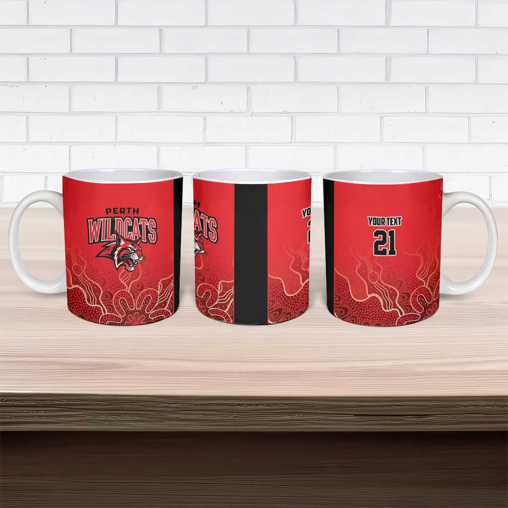 Basketball Custom Perth Ceramic Mug Simple Australian Dot Art - Aussie Hoodie