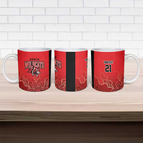 Basketball Custom Perth Ceramic Mug Simple Australian Dot Art - Aussie Hoodie