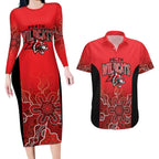 Basketball Custom Perth Couples Matching Long Sleeve Bodycon Dress and Hawaiian Shirt Simple Australian Dot Art - Aussie Hoodie