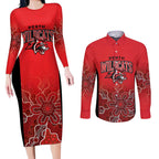 Basketball Custom Perth Couples Matching Long Sleeve Bodycon Dress and Long Sleeve Button Shirt Simple Australian Dot Art - Aussie Hoodie