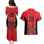 Basketball Custom Perth Couples Matching Puletasi and Hawaiian Shirt Simple Australian Dot Art - Aussie Hoodie