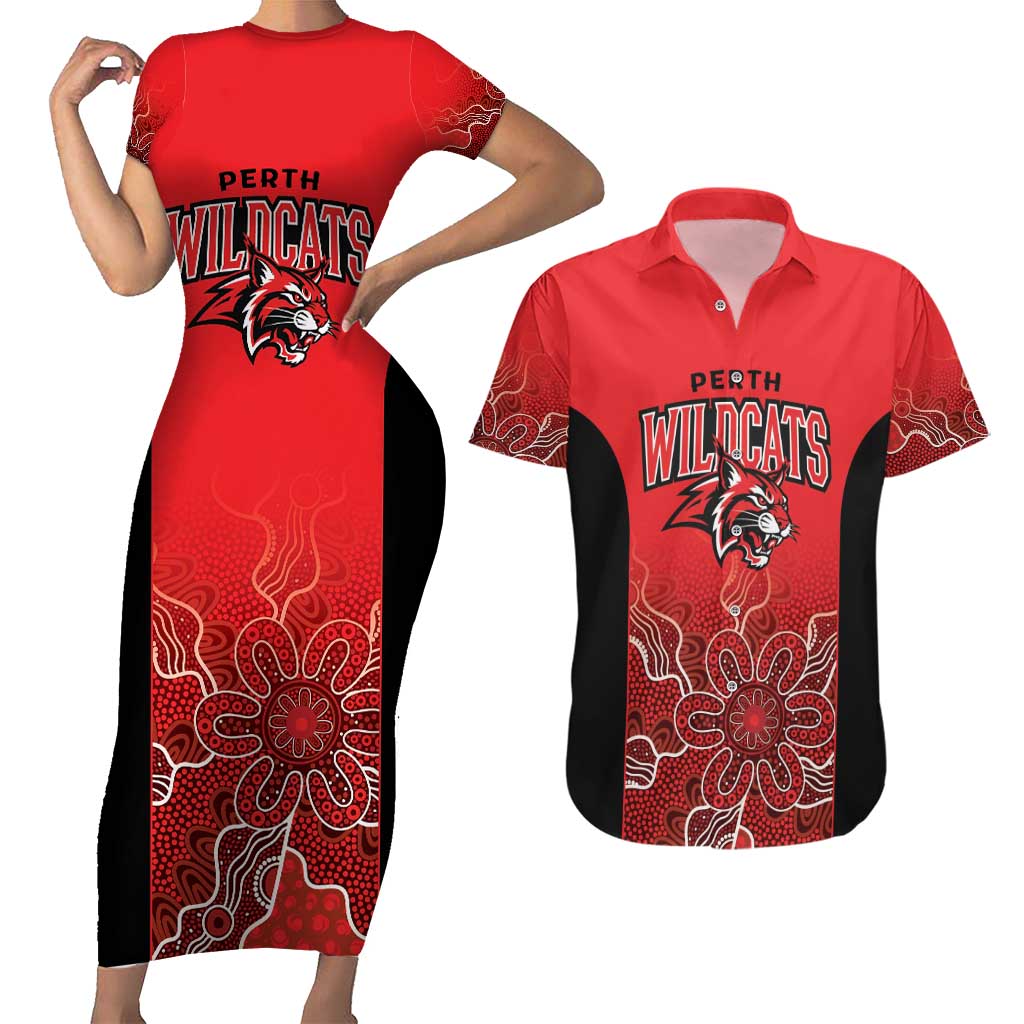 Basketball Custom Perth Couples Matching Short Sleeve Bodycon Dress and Hawaiian Shirt Simple Australian Dot Art - Aussie Hoodie