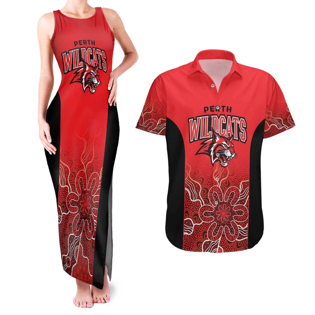 Basketball Custom Perth Couples Matching Tank Maxi Dress and Hawaiian Shirt Simple Australian Dot Art - Aussie Hoodie
