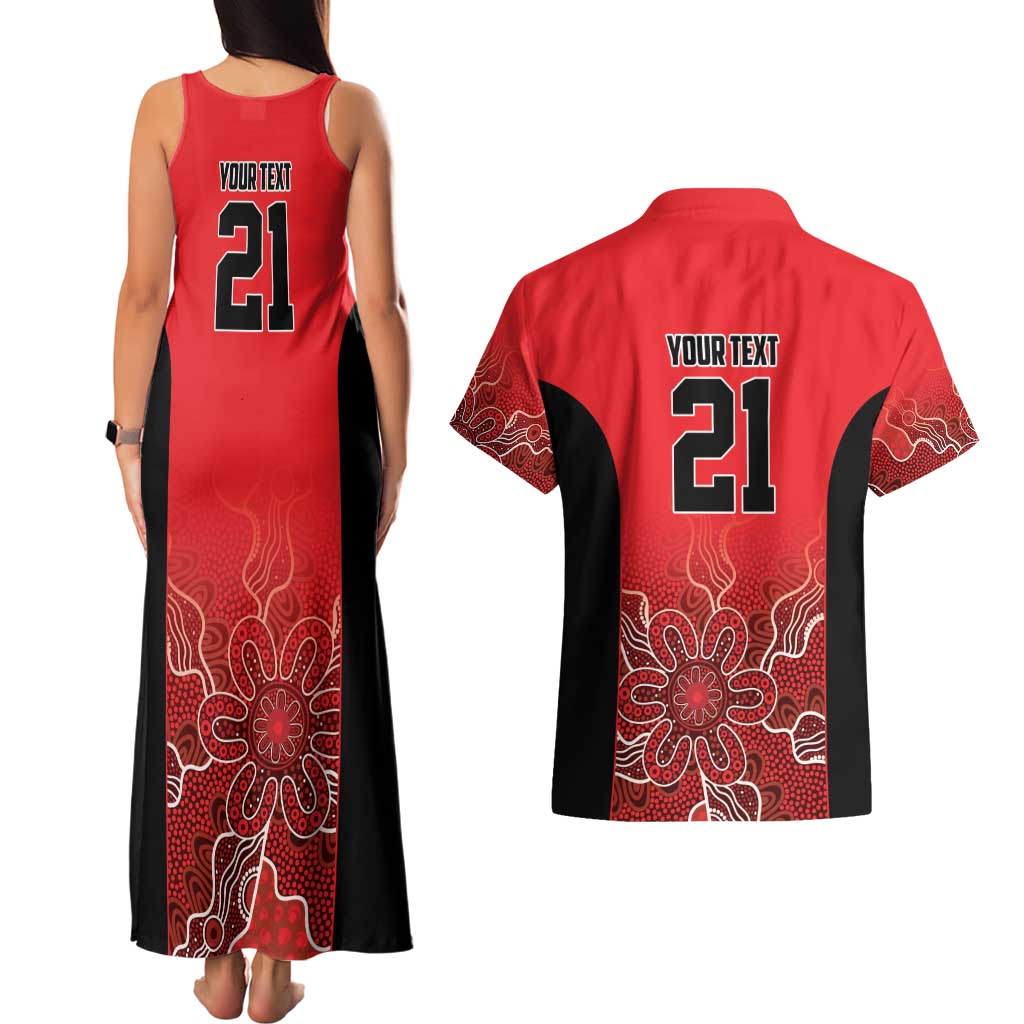 Basketball Custom Perth Couples Matching Tank Maxi Dress and Hawaiian Shirt Simple Australian Dot Art - Aussie Hoodie