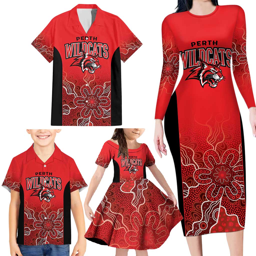 Basketball Custom Perth Family Matching Long Sleeve Bodycon Dress and Hawaiian Shirt Simple Australian Dot Art - Aussie Hoodie