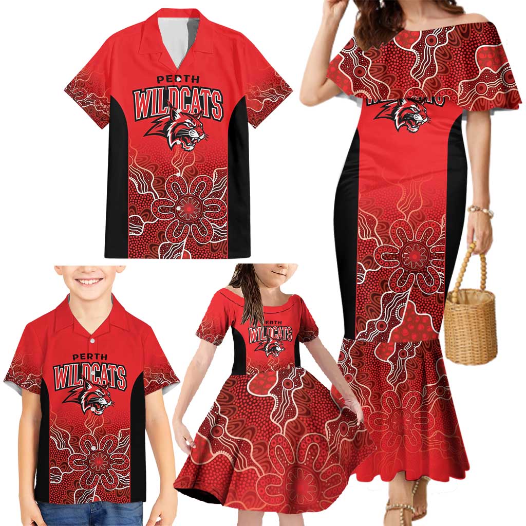 Basketball Custom Perth Family Matching Mermaid Dress and Hawaiian Shirt Simple Australian Dot Art - Aussie Hoodie