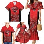 Basketball Custom Perth Family Matching Mermaid Dress and Hawaiian Shirt Simple Australian Dot Art - Aussie Hoodie