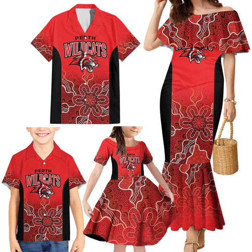 Basketball Custom Perth Family Matching Mermaid Dress and Hawaiian Shirt Simple Australian Dot Art - Aussie Hoodie