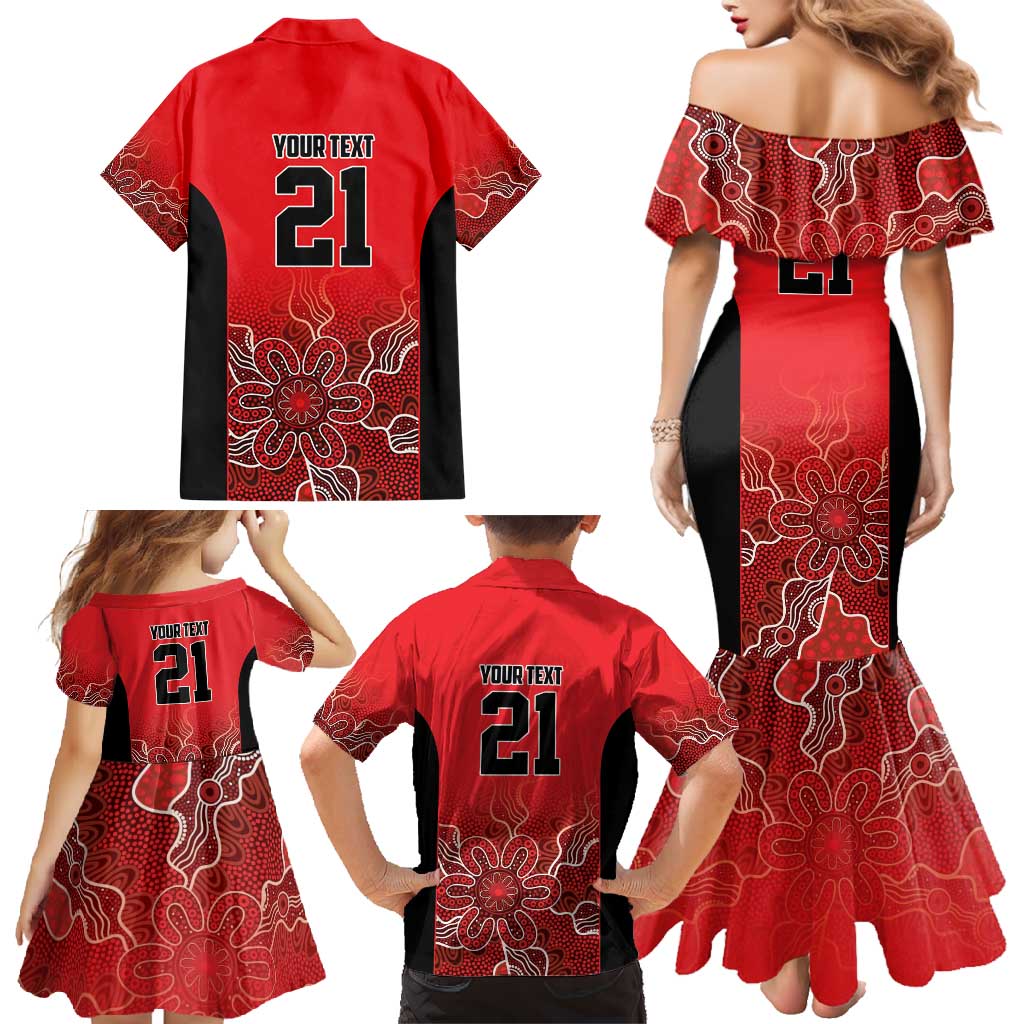 Basketball Custom Perth Family Matching Mermaid Dress and Hawaiian Shirt Simple Australian Dot Art - Aussie Hoodie