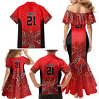 Basketball Custom Perth Family Matching Mermaid Dress and Hawaiian Shirt Simple Australian Dot Art - Aussie Hoodie