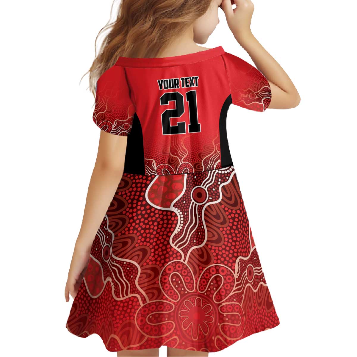 Basketball Custom Perth Family Matching Off The Shoulder Long Sleeve Dress and Hawaiian Shirt Simple Australian Dot Art - Aussie Hoodie