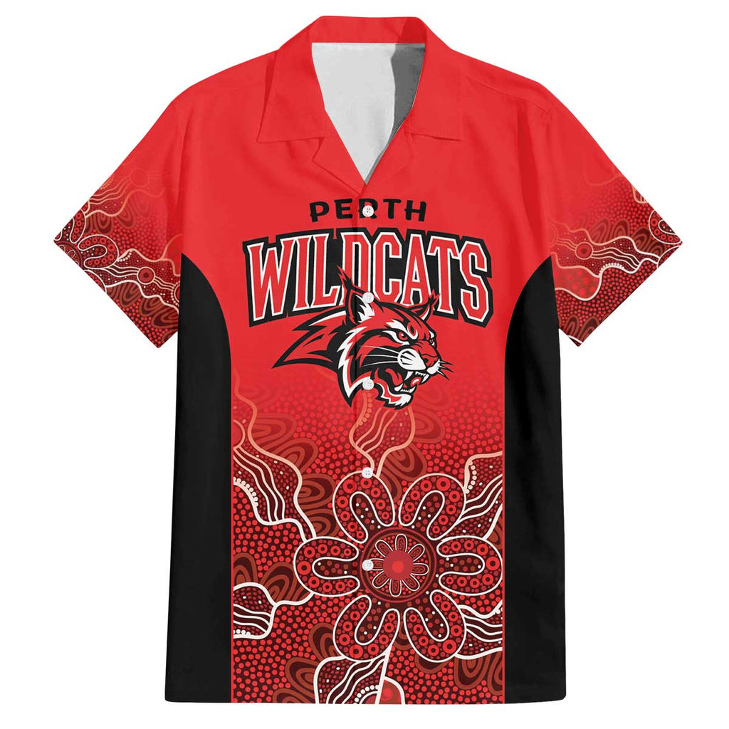 Basketball Custom Perth Family Matching Off The Shoulder Long Sleeve Dress and Hawaiian Shirt Simple Australian Dot Art - Aussie Hoodie